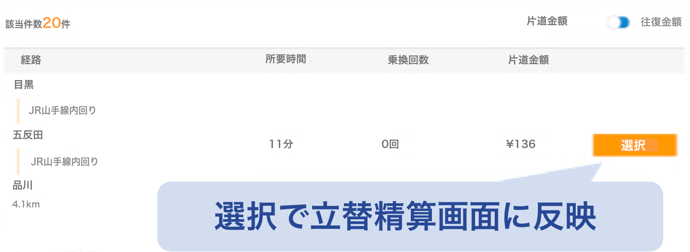 イメージ：駅すぱあと連携オプション画面3