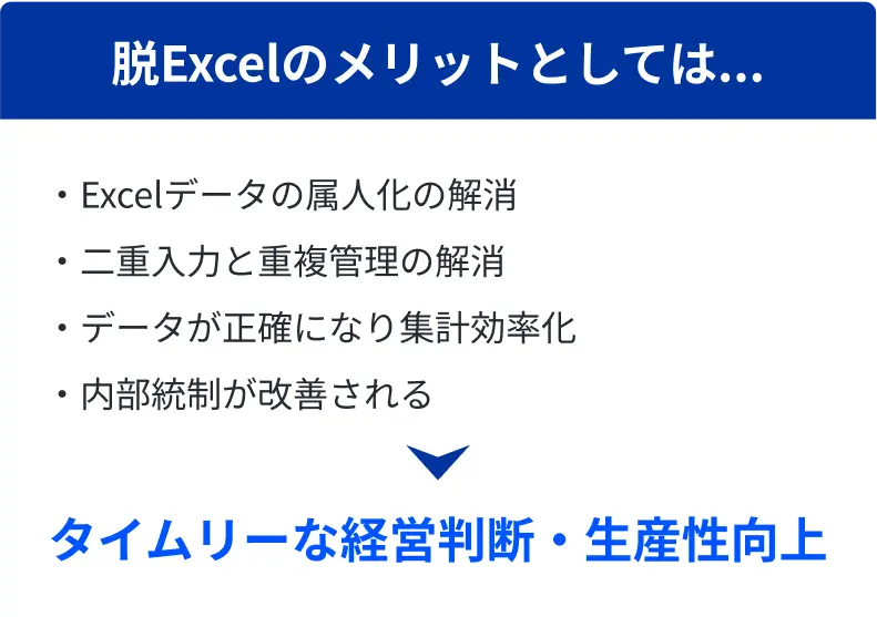 脱Excelのメリット