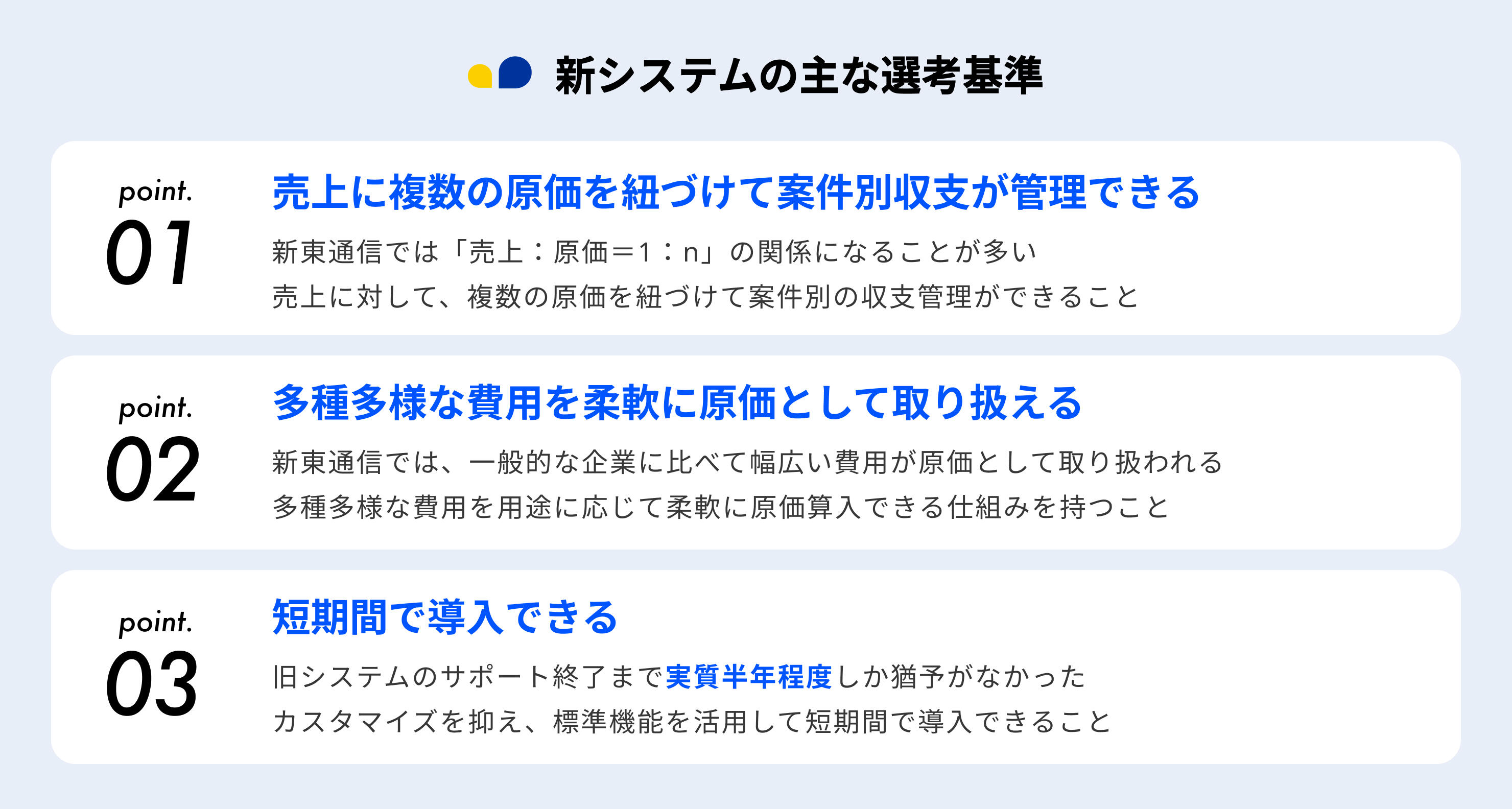 システム選考基準