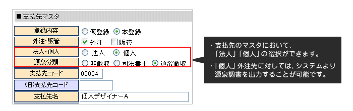 その他の便利機能（源泉税管理・在庫品の発注・特払管理）