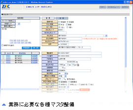業務に必要な各種マスタを整備